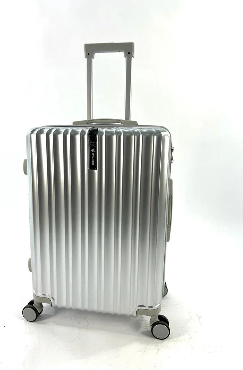 AATravel S Reiskoffer - Trolley ABS - Handbagage - Met Dubbele Wielen - 53 Cm - 37 Liter - Zilver 1 AATravel S Reiskoffer - Trolley ABS - Handbagage - Met Dubbele Wielen - 53 Cm - 37 Liter - Zilver