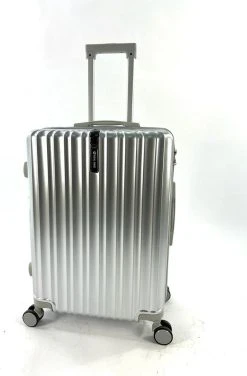 AATravel M Reiskoffer - Trolley ABS - Met Dubbele Wielen - 63 Cm - 66 Liter - Zilver