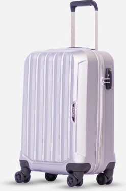 ©TROLLEYZ - Bali No.22 - Reiskoffer 69cm Met TSA Slot - Dubbele Wielen - 360° Spinners - 100% ABS - Reiskoffer In Metallic Grey