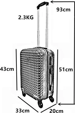 SB Travelbags Handbagage Koffer 51cm 4 Wielen Trolley - Champagne -Bagage En Reistassen 796x1200 10