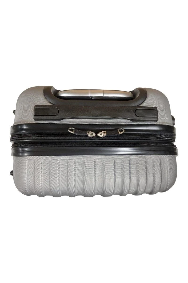 SB Travelbags 'Expandable' Handbagage Koffer 53cm 4 Wielen Trolley - Zilver 5 SB Travelbags 'Expandable' Handbagage Koffer 53cm 4 Wielen Trolley - Zilver - Afbeelding 5