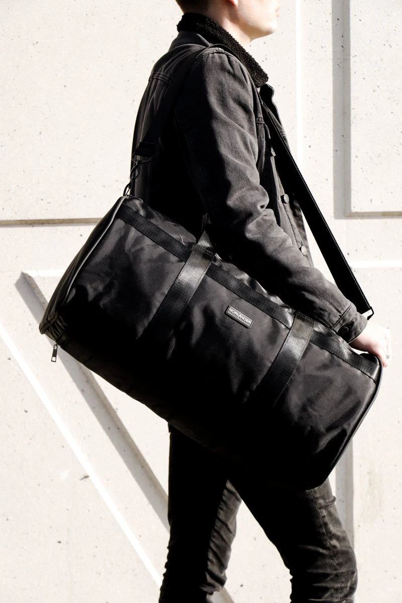 Norlander Twill Weekendtas 50L - Rugtas - Met Draagriem - Zwart 5 Norlander Twill Weekendtas 50L - Rugtas - Met Draagriem - Zwart - Afbeelding 5