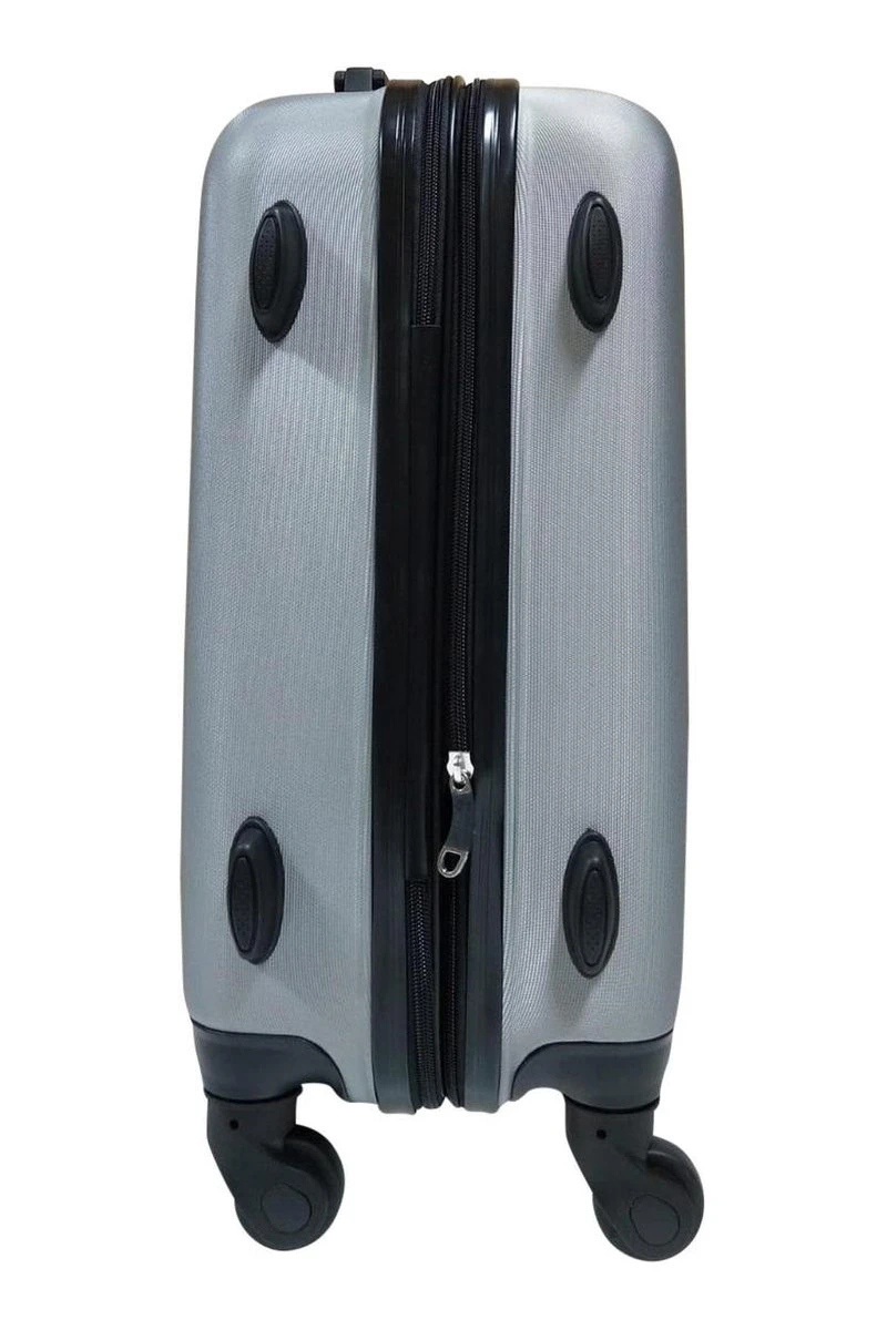 SB Travelbags 'Expandable' Handbagage Koffer 53cm 4 Wielen Trolley - Zilver 6 SB Travelbags 'Expandable' Handbagage Koffer 53cm 4 Wielen Trolley - Zilver - Afbeelding 6