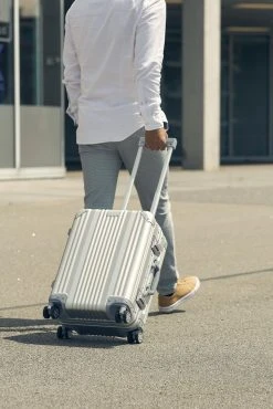 Aluminium Handbagage Koffer Mozzel Darrow - Reiskoffer Met Wielen - 51cm - Harde Koffer - Zilver -Bagage En Reistassen 801x1200 10