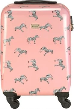 Princess Traveller Trendy Animal Collection - Handbagage Koffer - Zebra - Roze - 56cm -Bagage En Reistassen 810x1200 1