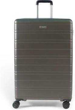 ©TROLLEYZ - Amsterdam No.9 - Reiskoffer 78cm Met TSA Slot - Dubbele Wielen - 360° Spinners - 100% ABS - Reiskoffer In Cloudy Grey