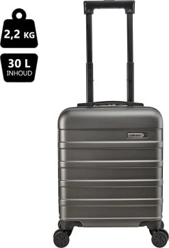 CabinMax Handbagage Koffer - Trolley 30L - Harde Reiskoffer - 45x36x20cm - Lichtgewicht - Groot Capaciteit - Steel Grey -Bagage En Reistassen 821x1200