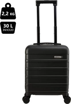 CabinMax Handbagage Koffer - Trolley 30L - Harde Reiskoffer - 45x36x20cm - Lichtgewicht - Groot Capaciteit - Zwart -Bagage En Reistassen 822x1200