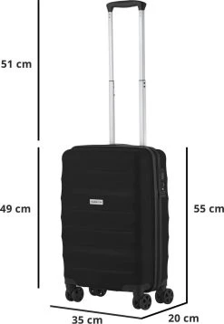 CarryOn Porter ® Handbagagekoffer - 55cm Handbagage Met TSA-slot - OKOBAN Registratie - Zwart -Bagage En Reistassen 829x1200