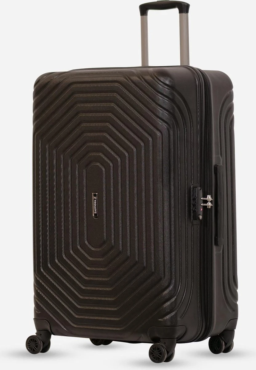 ©TROLLEYZ - Florence No.7 - Reiskoffer 78cm Met TSA Slot - Dubbele Wielen - 360° Spinners - 100% ABS - Reiskoffer In Night Black 1 ©TROLLEYZ - Florence No.7 - Reiskoffer 78cm Met TSA Slot - Dubbele Wielen - 360° Spinners - 100% ABS - Reiskoffer In Night Black