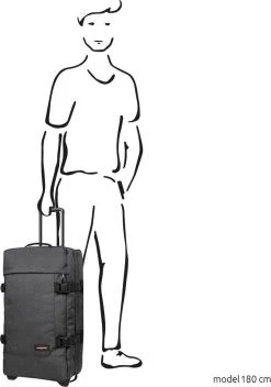 Eastpak TRANVERZ M Reiskoffer (67 X 35.5 X 30 Cm) - Black Denim -Bagage En Reistassen 842x1200 7