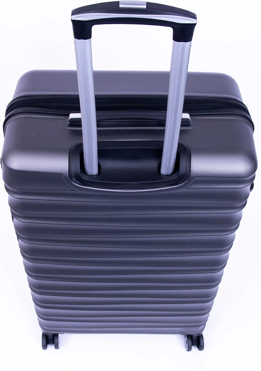 Tobeyz - Koffer - Donkergrijze Handbagage - Groot - Verrijdbaar Op 4 Wielen - Stevig ABS - Lichtgewicht, Trolley 4 Tobeyz - Koffer - Donkergrijze Handbagage - Groot - Verrijdbaar Op 4 Wielen - Stevig ABS - Lichtgewicht, Trolley - Afbeelding 4