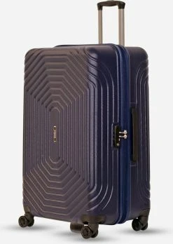 ©TROLLEYZ - Florence No.7 - Reiskoffer 69cm Met TSA Slot - Dubbele Wielen - 360° Spinners - 100% ABS - Reiskoffer In Ocean Blue