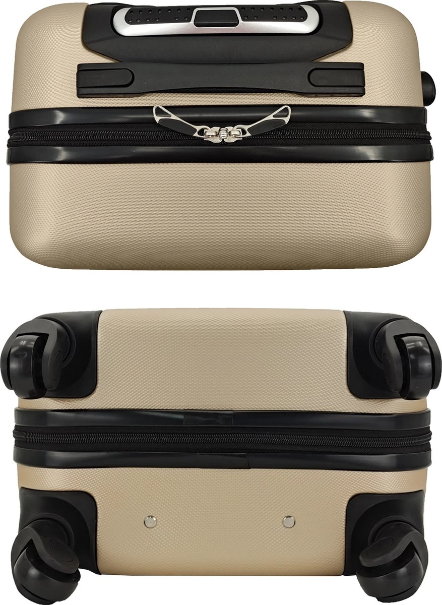 SB Travelbags Bagage Koffer 75cm 4 Wielen Trolley - Champagne 3 SB Travelbags Bagage Koffer 75cm 4 Wielen Trolley - Champagne - Afbeelding 3