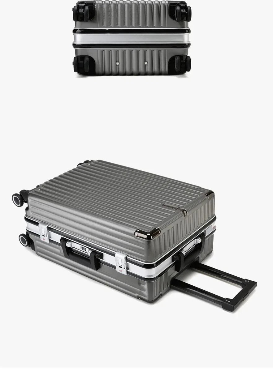 Design Handbagage Reiskoffer 20'', 50.8 Cm Cabinbag, Spinner , Aluminium Magnesium Alloy Frame Koffer, (LIGHT GRIJS) 2 Design Handbagage Reiskoffer 20'', 50.8 Cm Cabinbag, Spinner , Aluminium Magnesium Alloy Frame Koffer, (LIGHT GRIJS) - Afbeelding 2