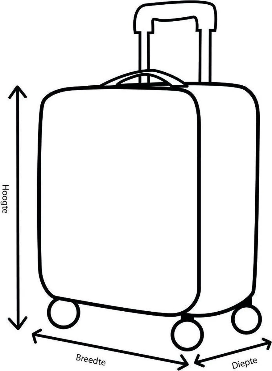 Decent Transit Handbagage Koffer - 55 Cm - Zwart 16 Decent Transit Handbagage Koffer - 55 Cm - Zwart - Afbeelding 16