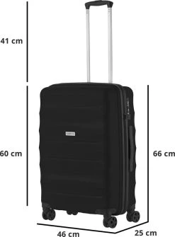CarryOn Porter ® Reiskoffer - 66cm Trolley Met TSA-slot - OKOBAN Registratie - Zwart -Bagage En Reistassen 885x1200 5