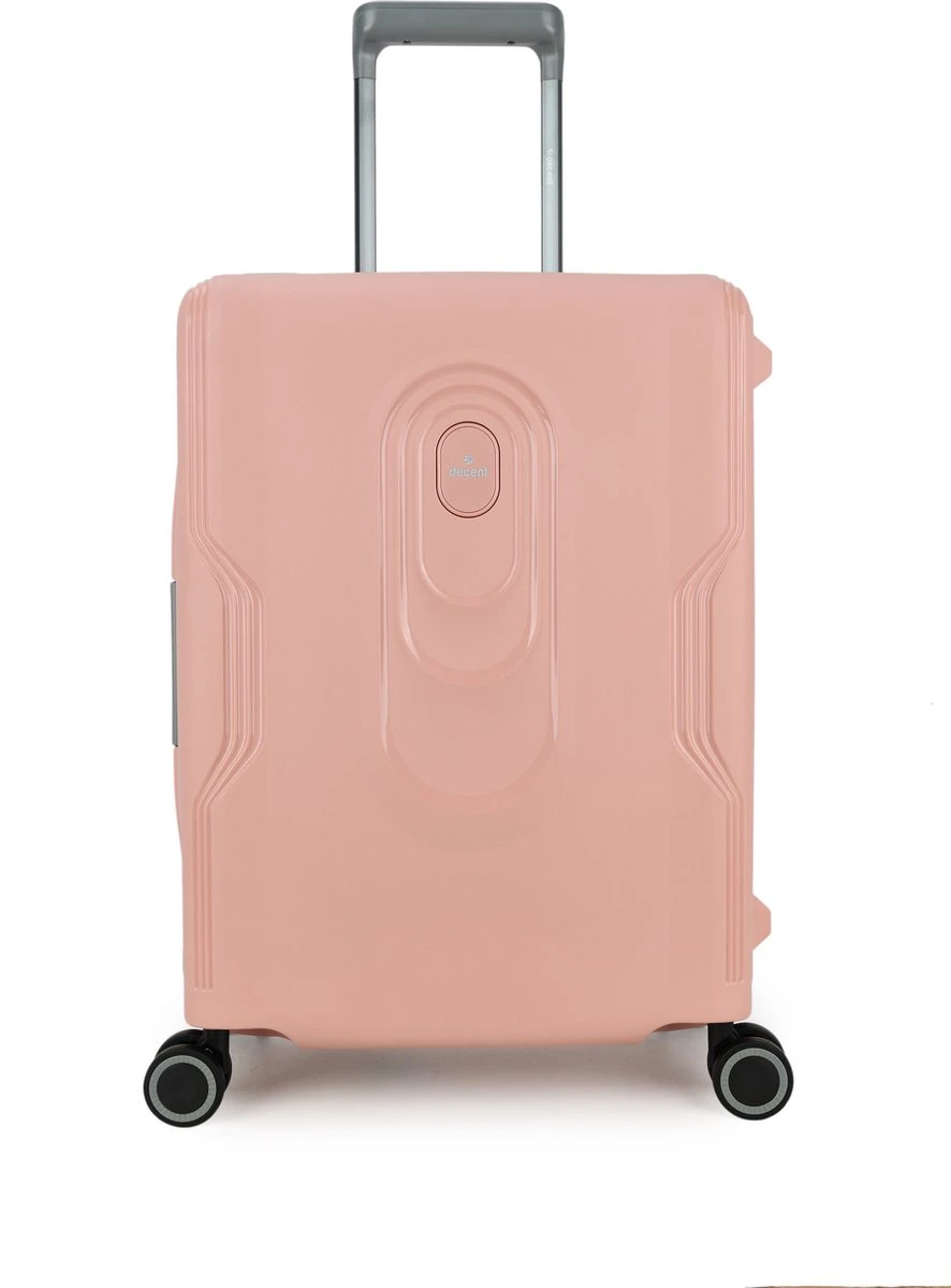 Decent Handbagage Koffer / Trolley / Reiskoffer - 55 Cm - 38 Liter - Polypropyleen - On-Tour - Roze 1 Decent Handbagage Koffer / Trolley / Reiskoffer - 55 Cm - 38 Liter - Polypropyleen - On-Tour - Roze