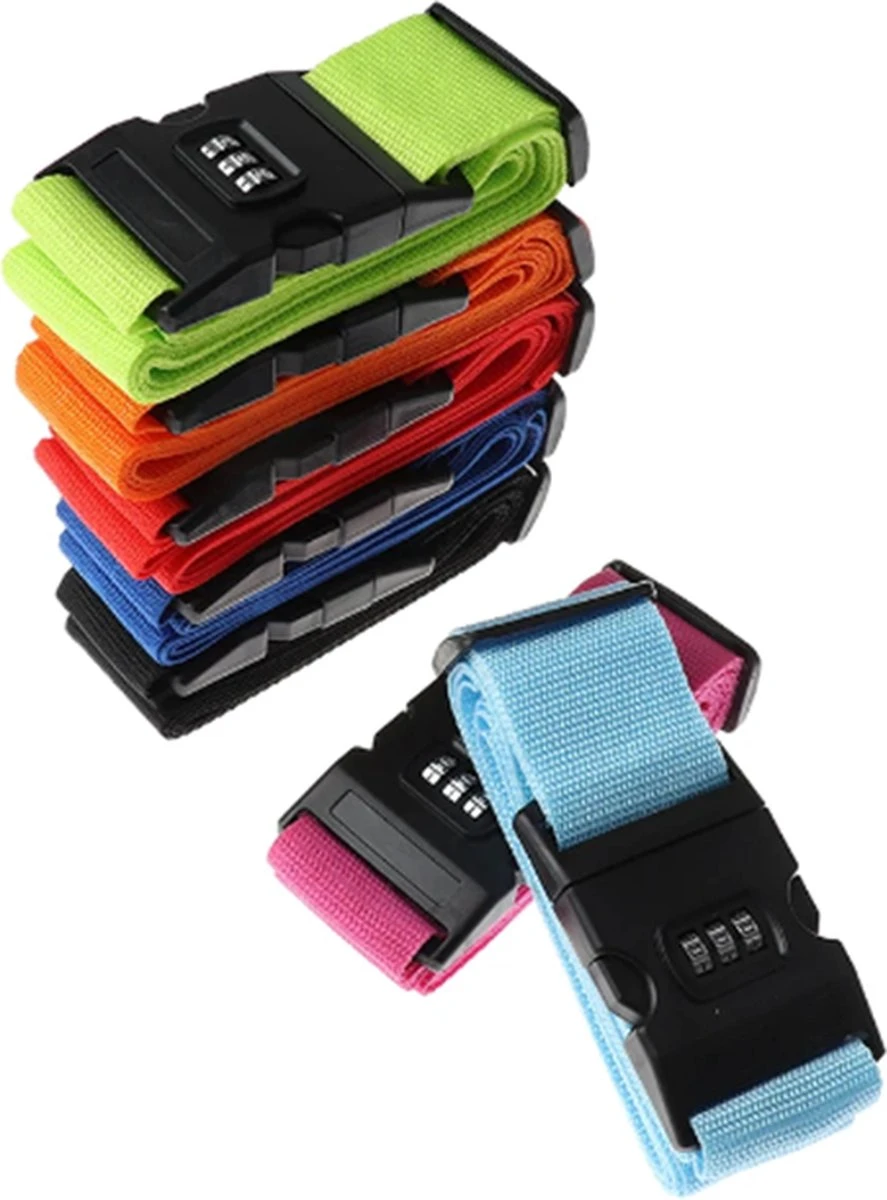 UNRL® Kofferriem 200 * 5 Cm - Met 3-cijferslot - Verstelbaar - Bagageriem - Oranje 5 UNRL® Kofferriem 200 * 5 Cm - Met 3-cijferslot - Verstelbaar - Bagageriem - Oranje - Afbeelding 5