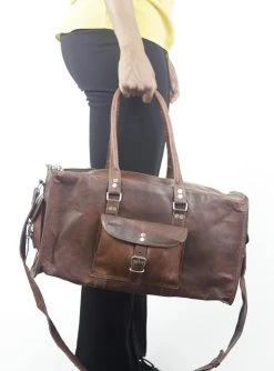 Duffeltas Weekendtas 50 X 24 X 24 Cm - Echte Leder - Cognac Bruin Leder – Reistas - Sporttas 19 Duffeltas Weekendtas 50 X 24 X 24 Cm - Echte Leder - Cognac Bruin Leder – Reistas - Sporttas -Bagage En Reistassen 888x1200 6