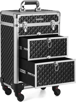 Cosmetic Case Trolley - Professionele Make-up Case - Kapperskoffer Met 4 Uitneembare Wielen -Bagage En Reistassen 899x1200 8