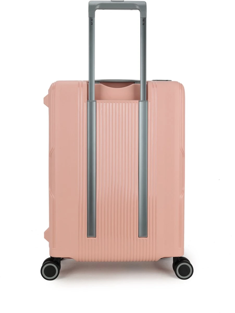 Decent Handbagage Koffer / Trolley / Reiskoffer - 55 Cm - 38 Liter - Polypropyleen - On-Tour - Roze 3 Decent Handbagage Koffer / Trolley / Reiskoffer - 55 Cm - 38 Liter - Polypropyleen - On-Tour - Roze - Afbeelding 3