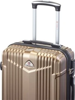 Tesla PC - Handbagage Koffer - 55x35x20 Cm - 4 Wielen - Goud -Bagage En Reistassen 905x1200