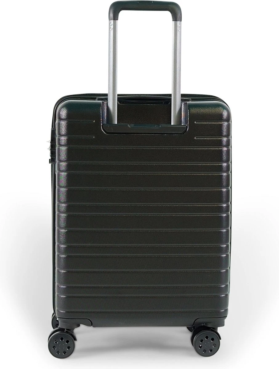 ©TROLLEYZ - Amsterdam No.9 - Trolley - 55cm Met TSA Slot - Dubbele Wielen - 360° Spinners - 100% ABS - Handbagage Koffer In Night Black 3 ©TROLLEYZ - Amsterdam No.9 - Trolley - 55cm Met TSA Slot - Dubbele Wielen - 360° Spinners - 100% ABS - Handbagage Koffer In Night Black - Afbeelding 3