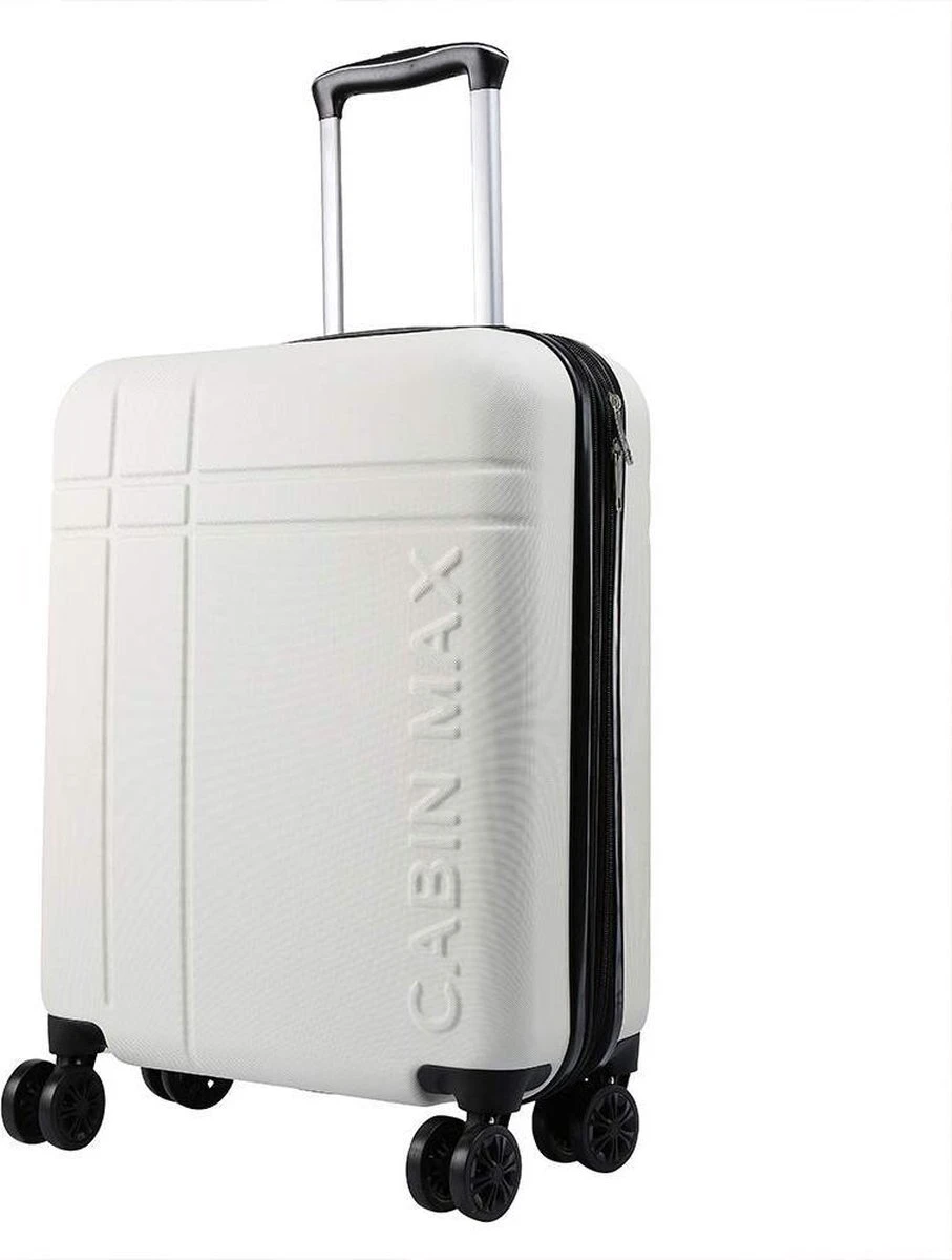 CabinMax Velocity Handbagage Koffer - Uitbreidbaar Trolley 44L - Harde Reiskoffer - 55x40x20/25 Cm - Lichtgewicht - Groot Capaciteit - Wit 1 CabinMax Velocity Handbagage Koffer - Uitbreidbaar Trolley 44L - Harde Reiskoffer - 55x40x20/25 Cm - Lichtgewicht - Groot Capaciteit - Wit