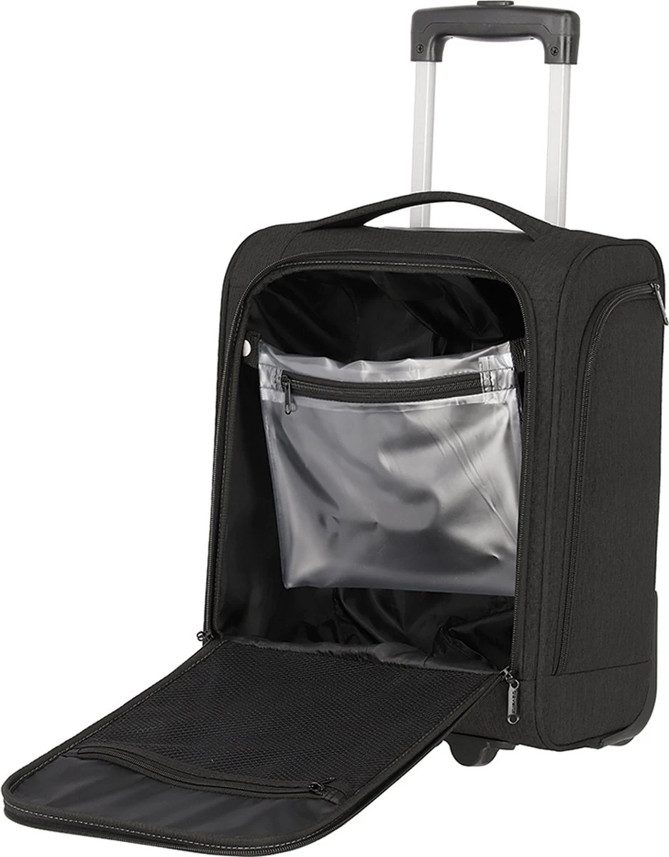 Travelite Handbagage Zachte Koffer / Trolley / Reiskoffer - Cabin - 43 Cm - Zwart 5 Travelite Handbagage Zachte Koffer / Trolley / Reiskoffer - Cabin - 43 Cm - Zwart - Afbeelding 5