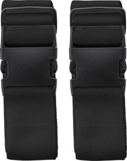 Merkloos 2 Stuks Cadebo Kofferriemen 180cm - Verstelbaar - Geschikt Voor Iedere Koffer - Zwart - Gratis Verzonden