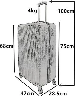 SB Travelbags Bagage Koffer 75cm 4 Wielen Trolley - Champagne 11 SB Travelbags Bagage Koffer 75cm 4 Wielen Trolley - Champagne -Bagage En Reistassen 946x1200 6