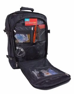 CabinMax Metz Reistas– Handbagage 44L- Rugzak – Schooltas - Backpack 55x40x20cm – Lichtgewicht - Zwart/Donkerblauw (MZ BK) (MZ BK/NY) -Bagage En Reistassen 948x1200 3