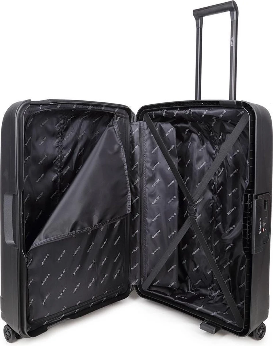 Decent Transit Handbagage Koffer - 55 Cm - Zwart 9 Decent Transit Handbagage Koffer - 55 Cm - Zwart - Afbeelding 9