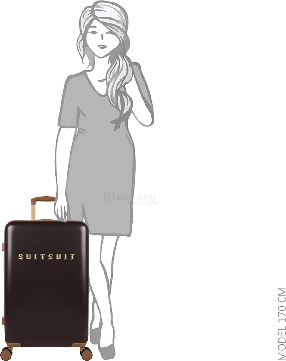 SUITSUIT - Fab Seventies Classic - Espresso Black - Reiskoffer (66 Cm) 15 SUITSUIT - Fab Seventies Classic - Espresso Black - Reiskoffer (66 Cm) - Afbeelding 15