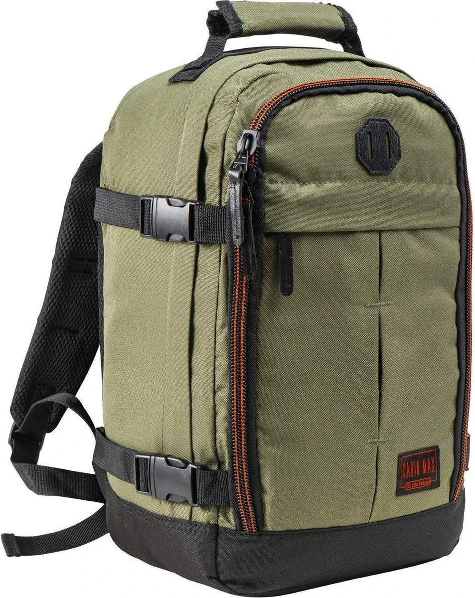 CabinMax Metz Reistas – Handbagage 20L – Rugzak – Schooltas - 40x25x20 Cm – Compact Backpack – Lichtgewicht – Khaki 1 CabinMax Metz Reistas – Handbagage 20L – Rugzak – Schooltas - 40x25x20 Cm – Compact Backpack – Lichtgewicht – Khaki