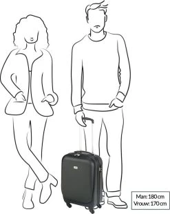 Princess Traveller Sydney - Handbagagekoffer - Laptop Vak - Zwart - S - 55cm -Bagage En Reistassen 956x1200 1