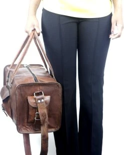 Duffeltas Weekendtas 50 X 24 X 24 Cm - Echte Leder - Cognac Bruin Leder – Reistas - Sporttas 22 Duffeltas Weekendtas 50 X 24 X 24 Cm - Echte Leder - Cognac Bruin Leder – Reistas - Sporttas -Bagage En Reistassen 958x1200 2