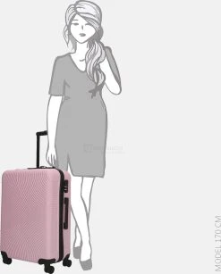 Enrico Benetti Koffer / Trolley / Reiskoffer - 65 X 41 X 25 Cm - 68 Liter - ABS - Maat M - Louisville - Roze -Bagage En Reistassen 965x1200