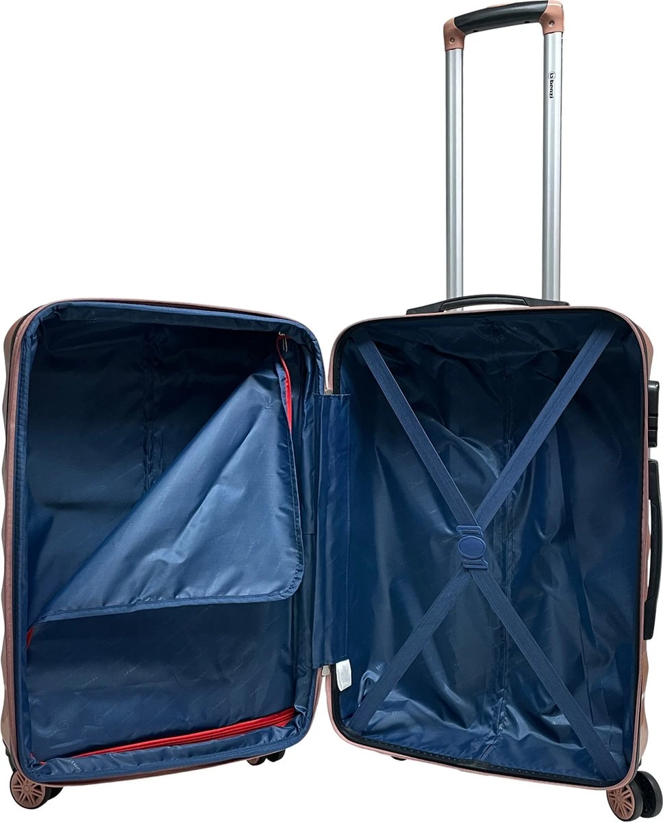 Benzi Xisto Middelgrote Koffer - 65 Cm -75 Liter - Expandable - Roze 6 Benzi Xisto Middelgrote Koffer - 65 Cm -75 Liter - Expandable - Roze - Afbeelding 6