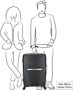 Decent CROSS-ONE PP Trolley 76 Cm - 94 Liter - TSA Slot - Pink -Bagage En Reistassen 972x1200 11