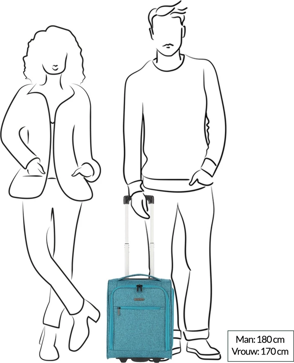 Travelite Handbagage Zachte Koffer / Trolley / Reiskoffer - Cabin - 43 Cm - Blauw 9 Travelite Handbagage Zachte Koffer / Trolley / Reiskoffer - Cabin - 43 Cm - Blauw - Afbeelding 9