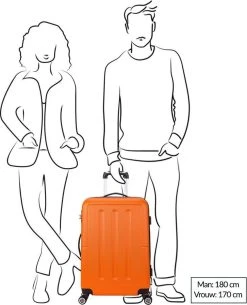 Decent Neon Fix Medium Koffer - 66 Cm - Oranje -Bagage En Reistassen 973x1200 14