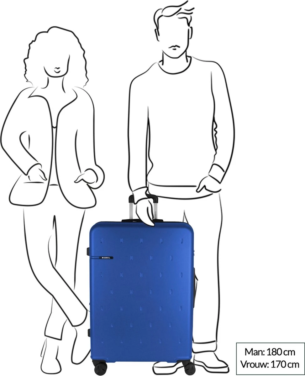 Gabol Harde Koffer / Trolley / Reiskoffer - Open - 77 Cm (XL) - Blauw 9 Gabol Harde Koffer / Trolley / Reiskoffer - Open - 77 Cm (XL) - Blauw - Afbeelding 9