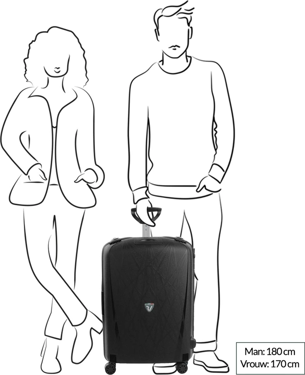 Roncato Light 4 Wiel Trolley 68 Avio Blue 20 Roncato Light 4 Wiel Trolley 68 Avio Blue - Afbeelding 20