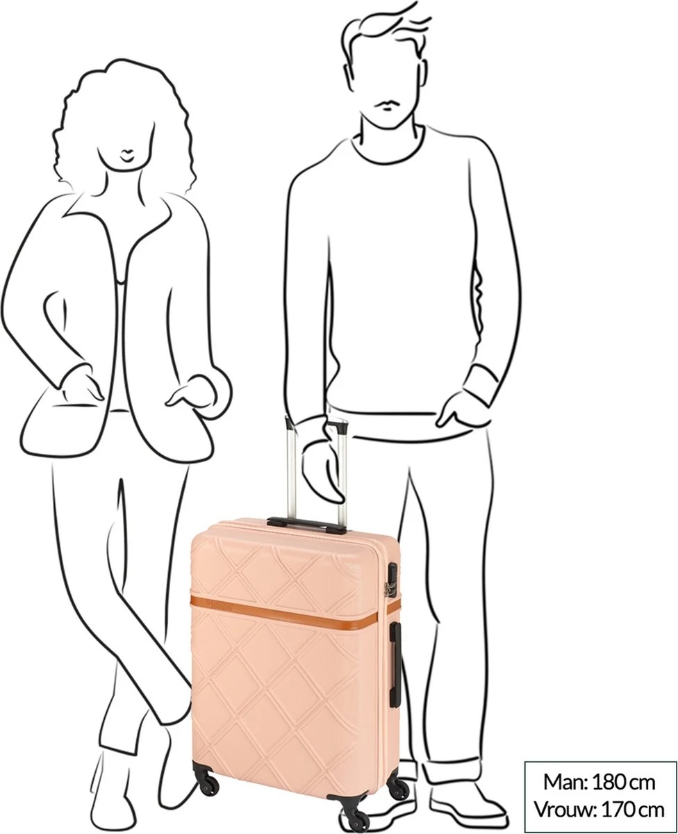 Princess Traveller Whistler - Reiskoffer - Roze - Medium - 66cm 11 Princess Traveller Whistler - Reiskoffer - Roze - Medium - 66cm - Afbeelding 11