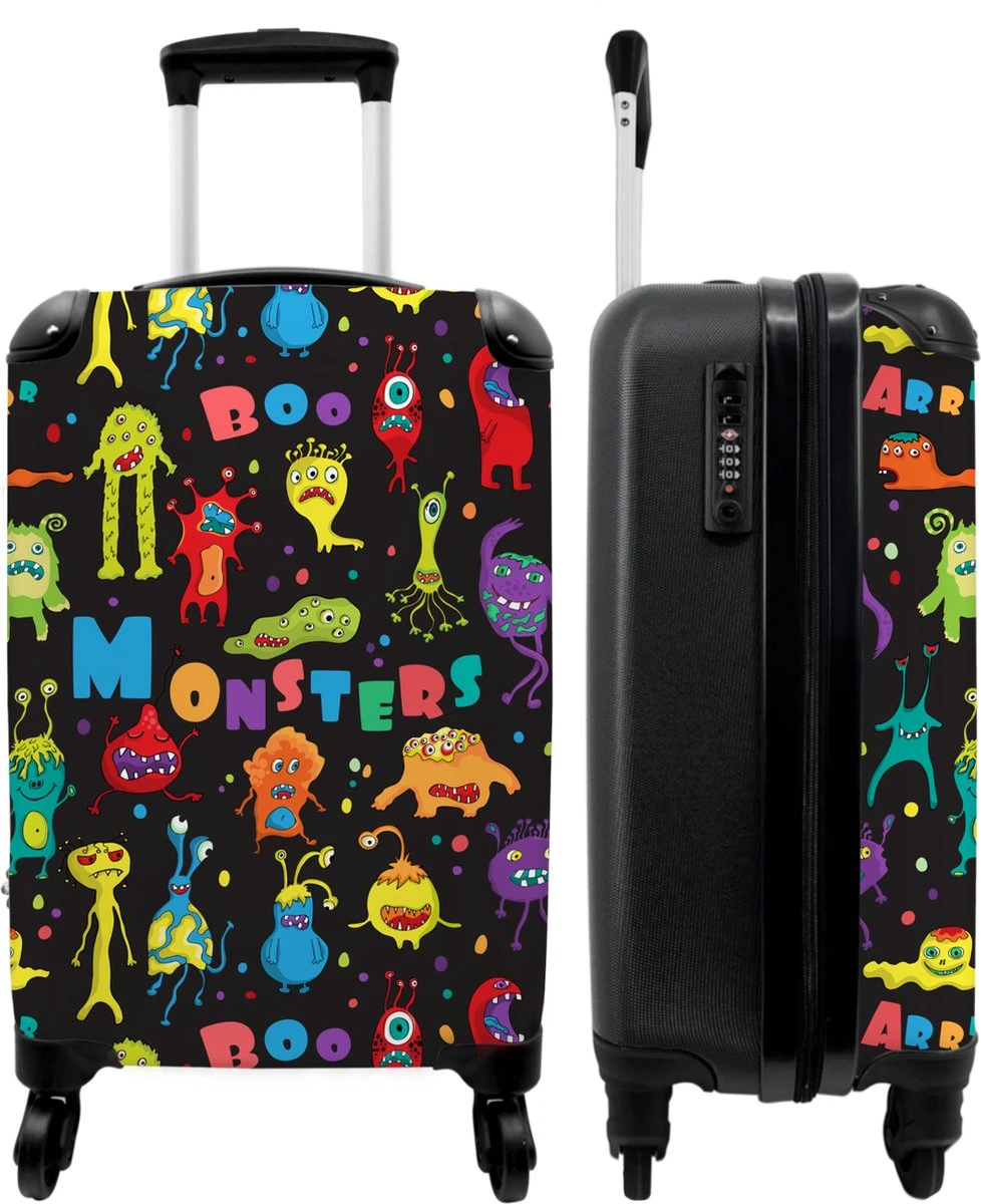 NoBoringSuitcases.com® Koffer - Monster - Kleuren - Kinderen - Ruimte - Past Binnen 55x40x20 Cm En 55x35x25 Cm - Handbagage - Trolley - Fotokoffer - Cabin Size - Print 1 NoBoringSuitcases.com® Koffer - Monster - Kleuren - Kinderen - Ruimte - Past Binnen 55x40x20 Cm En 55x35x25 Cm - Handbagage - Trolley - Fotokoffer - Cabin Size - Print