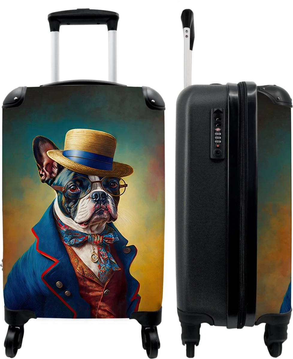 NoBoringSuitcases.com® Koffer - Hond - Kleding - Accessoires - Verf - Portret - Kinderen - Reiskoffer Met Wielen - Kinderkoffer - Fotokoffer - Past Binnen 55x40x20 Cm En 55x35x25 Cm - Trolley Handbagage Lichtgewicht 1 NoBoringSuitcases.com® Koffer - Hond - Kleding - Accessoires - Verf - Portret - Kinderen - Reiskoffer Met Wielen - Kinderkoffer - Fotokoffer - Past Binnen 55x40x20 Cm En 55x35x25 Cm - Trolley Handbagage Lichtgewicht