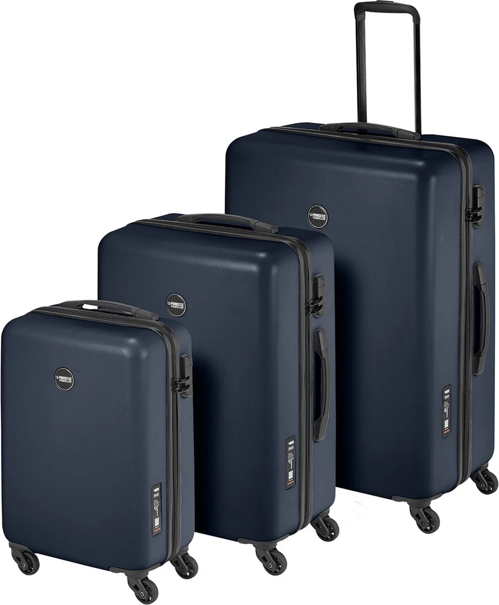 Princess Traveller PT01 - Reiskoffer - Platinum Navy - M - 67cm 8 Princess Traveller PT01 - Reiskoffer - Platinum Navy - M - 67cm - Afbeelding 8