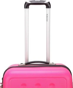 Decent Handbagage Koffer / Trolley / Reiskoffer - 50 Cm - 32 Liter - ABS - Neon-Fix - Roze -Bagage En Reistassen 994x1200